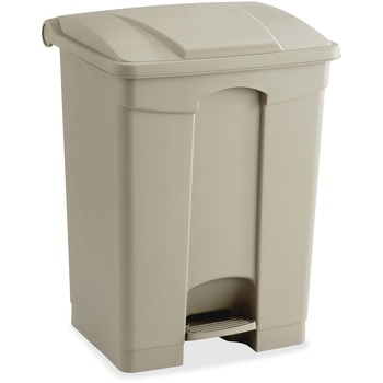 Safco Large Capacity Plastic Step-On Receptacle, 17gal, Tan