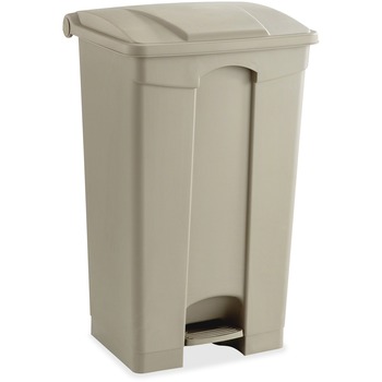 Safco Large Capacity Plastic Step-On Receptacle, 23gal, Tan