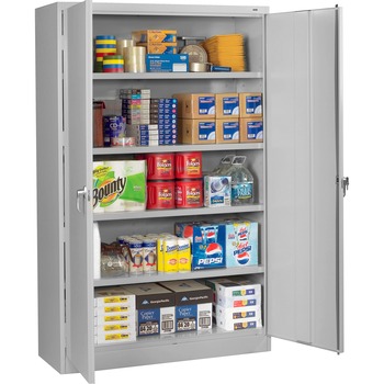 Tennsco Jumbo Steel Storage Cabinet, 48w x 18d x 78h, Light Gray