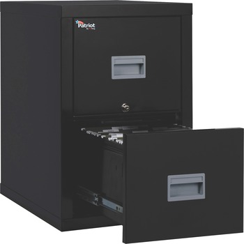 FireKing Patriot Insulated Two-Drawer Fire File, 17-3/4w x 25d x 27-3/4h, Black