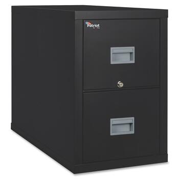 FireKing Patriot Insulated Two-Drawer Fire File, 20-3/4w x 31-5/8d x 27-3/4h, Black