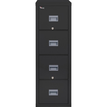 FireKing Patriot Insulated Four-Drawer Fire File, 17-3/4w x 31-5/8d x 52-3/4h, Black