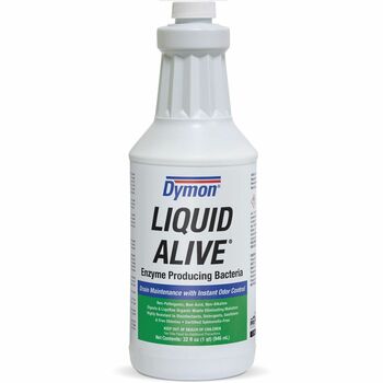 Dymon LIQUID ALIVE Enzyme Producing Bacteria, 32 oz. Bottle, 12/Carton