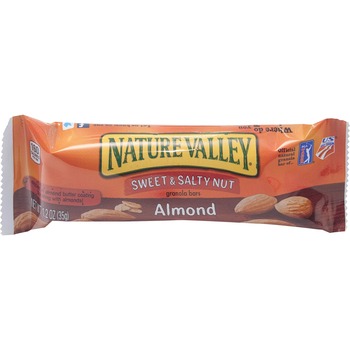Nature Valley Granola Bars, Sweet &amp; Salty Nut Almond Cereal, 1.2oz Bar, 16/Box