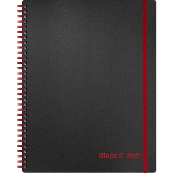 Black n&#39; Red Twin Wire Poly Cover Notebook, Legal Rule, 11 x 8 1/2, 70 Sheets
