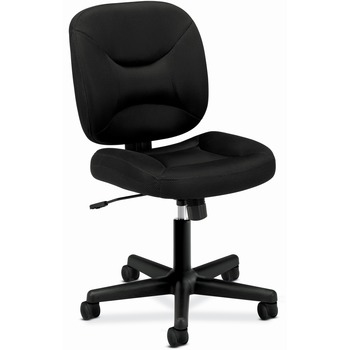 HON ValuTask Low-Back Task Chair, Center-Tilt, Tension, Lock, Black Sandwich Mesh