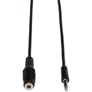 Tripp Lite by Eaton Audio Cables, 6 ft, Black, 3.5 mm Male; 3.5 mm Female