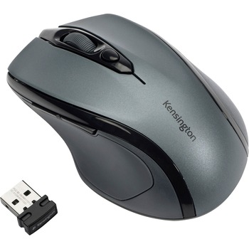 Kensington Pro Fit Mid-Size Wireless Mouse, Right, Windows, Gray