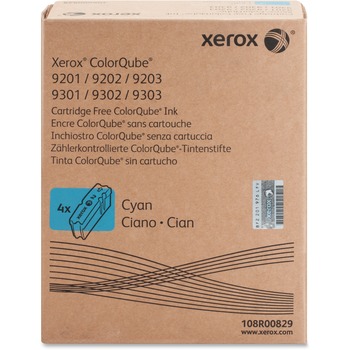 Xerox 108R00829 Ink Sticks, 37,000 Page-Yield, Cyan, 4/Box