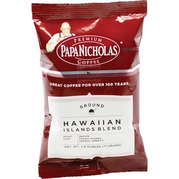 PapaNicholas&#174; Coffee Premium Coffee, Hawaiian Islands Blend, 18/Carton