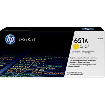 HP 651A (CE342A) Toner Cartridge, Yellow