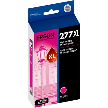 Epson 277XL Claria, High-Yield, Ink, 740 Page-Yield, Magenta