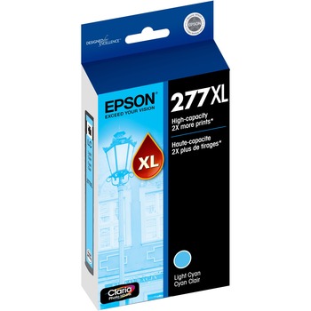 Epson 277XL Claria, High-Yield, Ink, 740 Page-Yield, Light Cyan