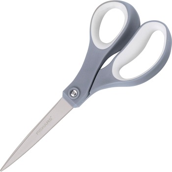 Fiskars Recycled Everyday Titanium Softgrip Scissors, 8&quot; Length, Blue/Gray