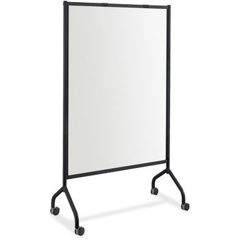 Safco Impromptu Magnetic Whiteboard Collaboration Screen, 42&quot; W x 21 1/2&quot; D x 72&quot; H, Black