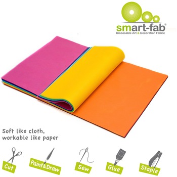 Smart-Fab Smart Fab Disposable Fabric, 12&quot; x 18&quot; Sheets, Assorted, 45 per pack