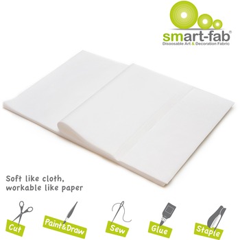 Smart-Fab Smart Fab Disposable Fabric, 12&quot; x 18&quot; Sheets, White, 45 per pack