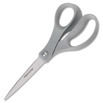 Fiskars&#174; Performance Scissors, 8 in Length, Stainless Steel, Straight, Gray