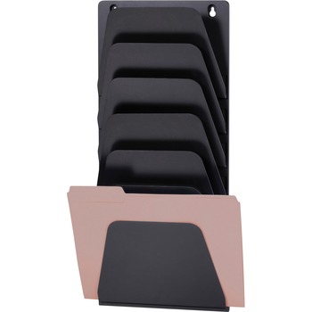 Officemate Wall File Holder, 7 Sections, Legal/Letter, Black