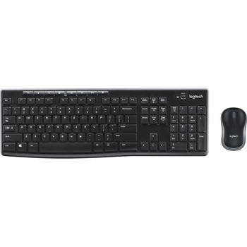 Logitech MK270 Wireless Combo, Keyboard/Mouse, USB, Black