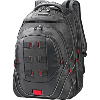 Samsonite Tectonic PFT Backpack, 13 x 9 x 19, Black/Red