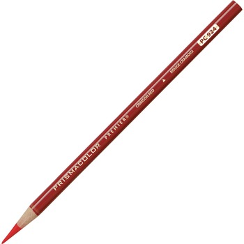 Prismacolor Premier Colored Pencil, Crimson Red Lead/Barrel, Dozen