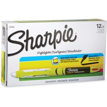 Sharpie Accent Liquid Pen Style Highlighter, Chisel Tip, Fluorescent Yellow, Dozen