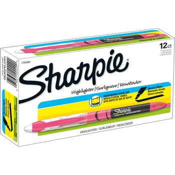 Sharpie Accent Liquid Pen Style Highlighter, Chisel Tip, Fluorescent Pink, Dozen