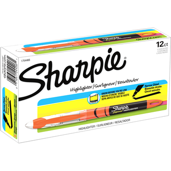 Sharpie Accent Liquid Pen Style Highlighter, Chisel Tip, Fluorescent Orange, Dozen