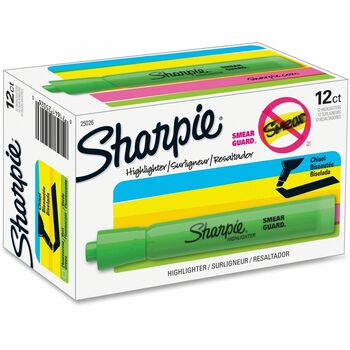 Sharpie Accent Tank Style Highlighter, Chisel Tip, Fluorescent Green, DZ