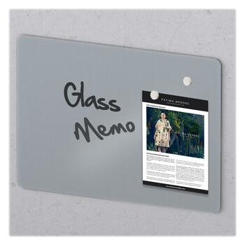 MasterVision Magnetic Glass Dry Erase Board, Opaque White, 60 x 48