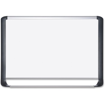 MasterVision Lacquered steel magnetic dry erase board, 36 x 48, Silver/Black