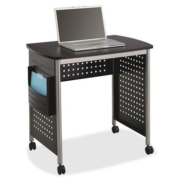 Safco Scoot Computer Desk, 32-1/4w x 22d x 30-1/2h, Black/Silver