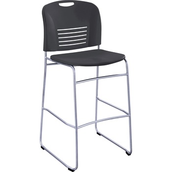 Safco Vy Sled Base Bistro Chair, Black