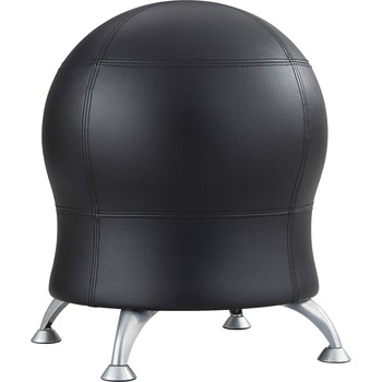 Safco Zenergy Ball Chair, 22 1/2&quot; Diameter x 23&quot; High, Black/Silver