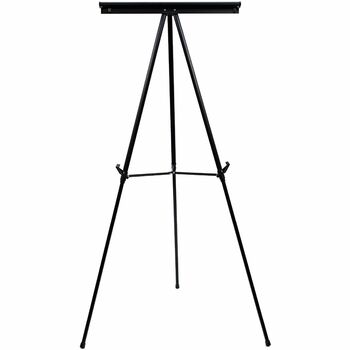 MasterVision Telescoping Tripod Display Easel, Adjusts 38&quot; to 69&quot; High, Metal, Silver