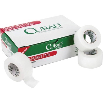 Curad Transparent Surgical Tape, 1&quot; x 10 yds, Clear, 12/Pack