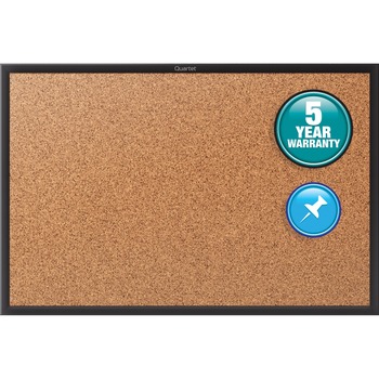 Quartet Classic Cork Bulletin Board, 48x36, Black Aluminum Frame