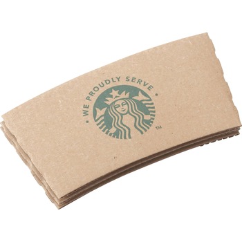 Starbucks Cup Sleeves, For 12/16/20 oz Hot Cups, Kraft, 1380/Carton