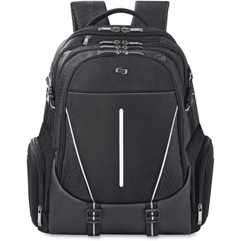Solo Active Laptop Backpack, 17.3&quot;, 12 1/2 x 6 x 18 3/4, Black