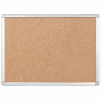 MasterVision Earth Cork Board, 18x24, Aluminum Frame