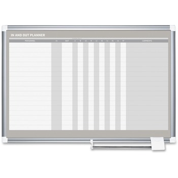 MasterVision In-Out Magnetic Dry Erase Board, 36x24, Silver Frame