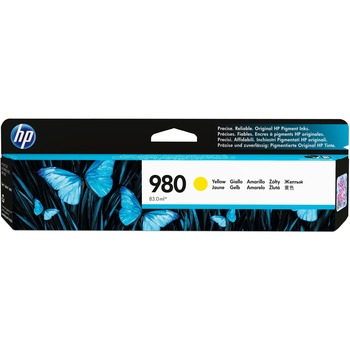 HP 980 Ink Cartridge, Yellow (D8J09A)