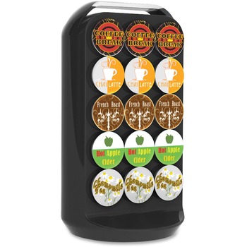 Mind Reader Coffee Pod Carousel, Fits 30 Pods, 6 7/8 x 6 7/8 x 12 5/8, Black