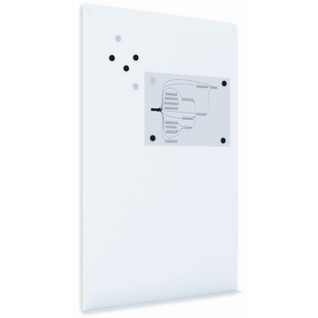 MasterVision Magnetic Dry Erase Tile Board, 29 1/2 x 45, White Surface