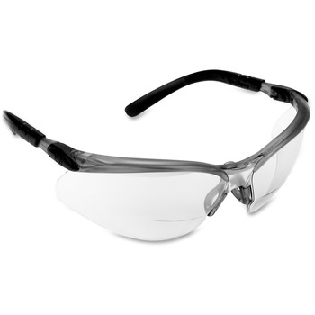 3M BX Molded&quot; Diopter Safety Glasses, Silver Frame, Clear Anti-Fog Lens