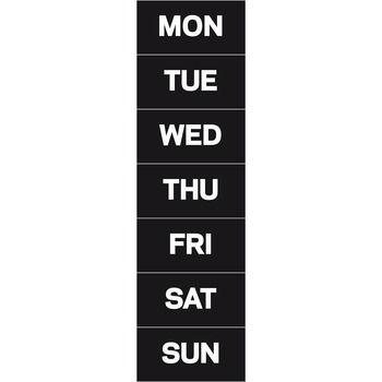 MasterVision Calendar Magnetic Tape, Days Of The Week, Black/White, 2&quot; x 1&quot;