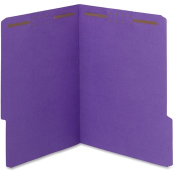 Smead WaterShed/CutLess Folder, Top Tab, 2 Fasteners, 3/4&quot; Exp., Letter, Purple, 50/BX