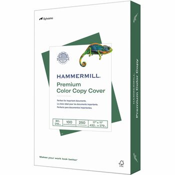 Hammermill Premium Color Copy Cover, 100 Bright, 80 lb, 17&quot; x 11&quot;, White, 250 Sheets/Pack