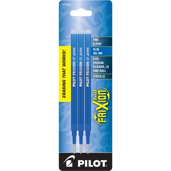Pilot Refill for FriXion Erasable Gel Ink Pen, Blue, 3/Pk